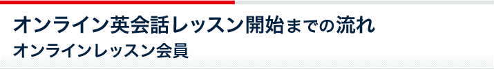 オンライン英会話レッスン開始までの流れ（オンラインレッスン会員） 